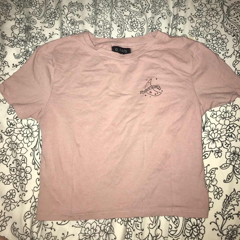 Small, comfortable a.lab pink crop top